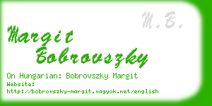 margit bobrovszky business card